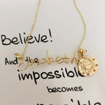 Load image into Gallery viewer, Custom Handmade Name Necklace with Horoscope Pendant, 14K Gold Filled Wire  - NovaHearts Jewelry
